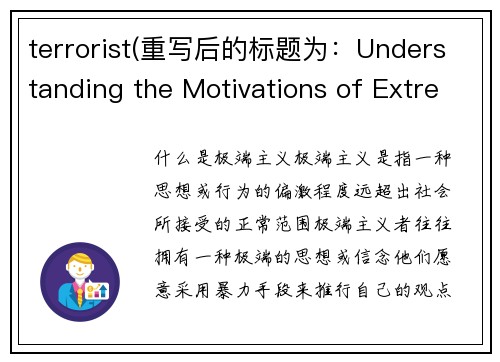 terrorist(重写后的标题为：Understanding the Motivations of Extremists)